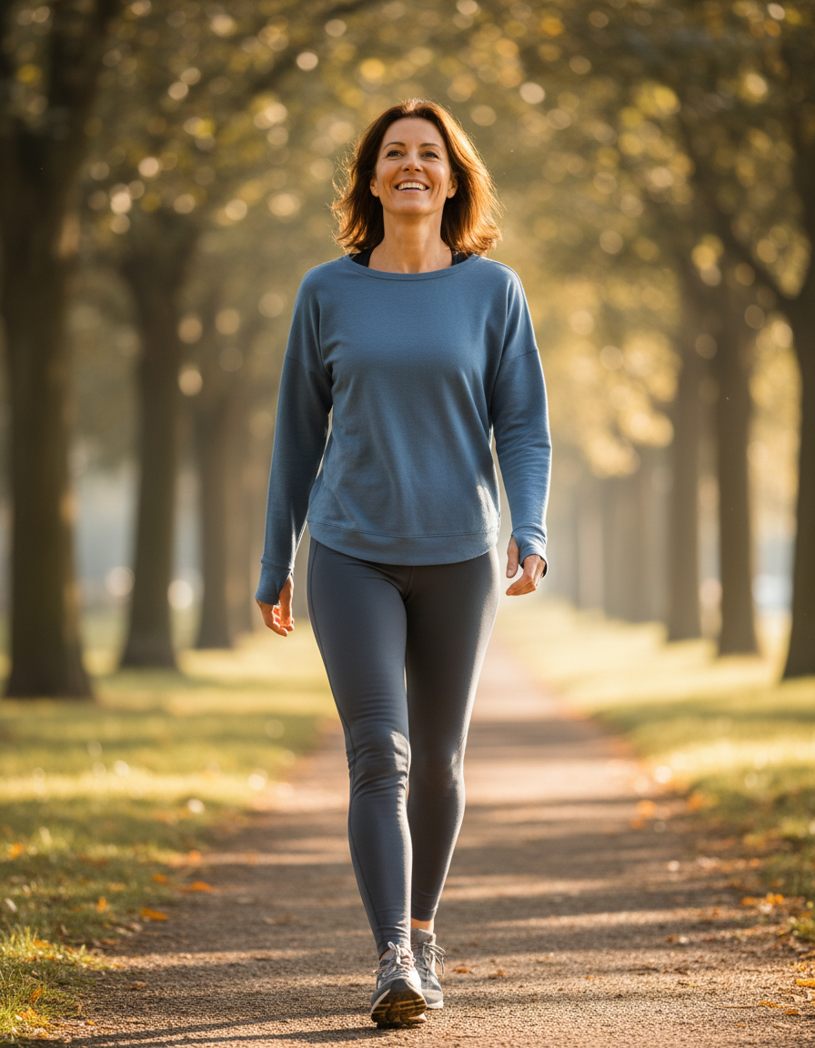 Woman walking in park