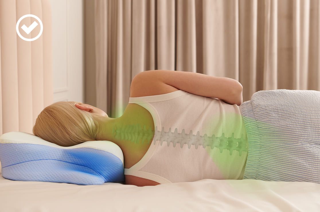 Proper sleep posture with Derila